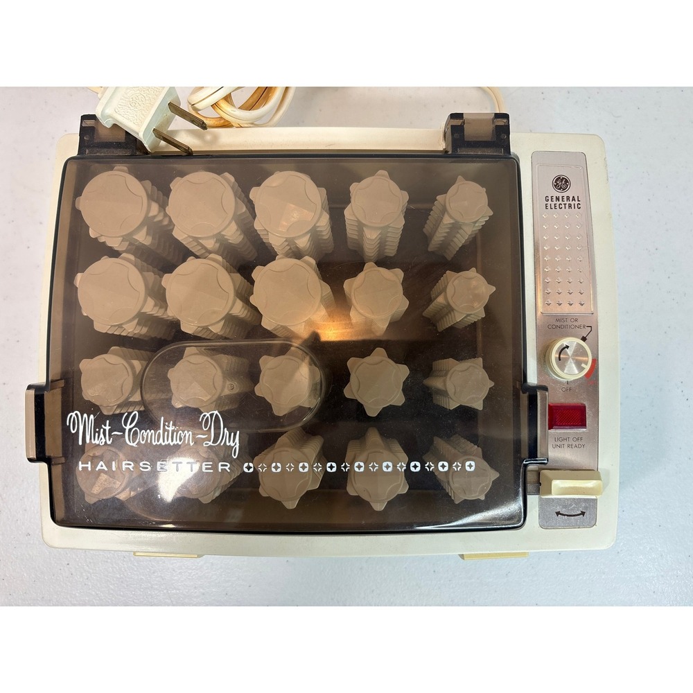 Vintage General Electric GE Mist Condition Dry Hairsetter HCD4 20 Hot Rollers